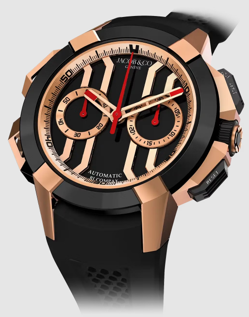 (image for) Jacob & Co epic x chrono 44mm ROSE GOLD & BLACK CERAMIC EC430.43.AB.AA.A Replica watch